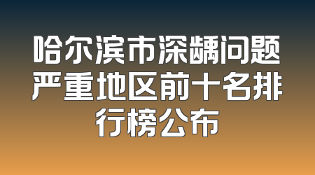 哈尔滨市深龋问题严重地区前十名排行榜公布