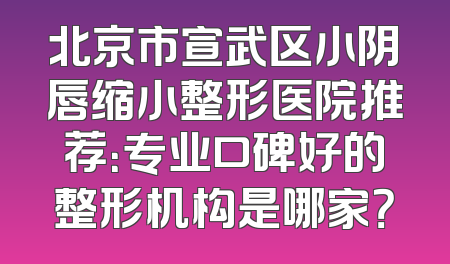 北京市宣武区小阴唇缩小整形医院推荐：专业口碑好的整形机构是哪家？