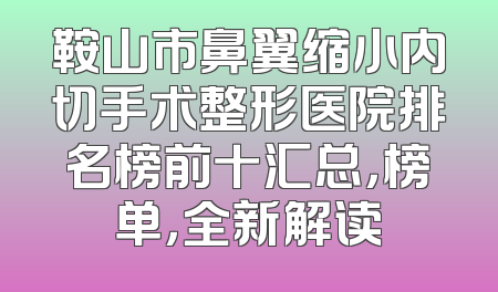 鞍山市鼻翼缩小内切手术整形医院排名榜前十汇总，榜单，全新解读
