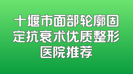十堰市面部轮廓固定抗衰术优质整形医院推荐