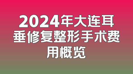 2024年大连耳垂修复整形手术费用概览