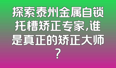 探索泰州金属自锁托槽矫正专家，谁是真正的矫正大师？