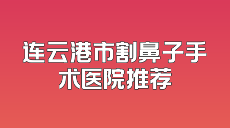 连云港市割鼻子手术医院推荐