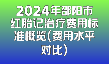 2024年邵阳市红胎记治疗费用标准概览（费用水平对比）