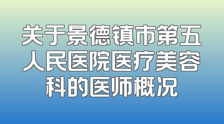 关于景德镇市第五人民医院医疗美容科的医师概况
