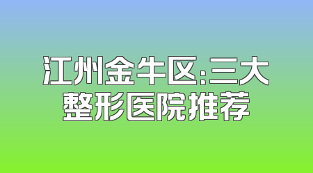 江州金牛区：三大整形医院推荐