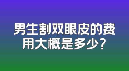 男生割双眼皮的费用大概是多少？