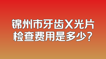 锦州市牙齿X光片检查费用是多少？