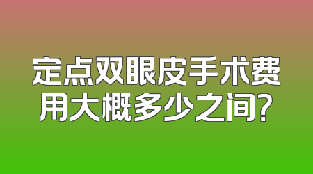 定点双眼皮手术费用大概多少之间？