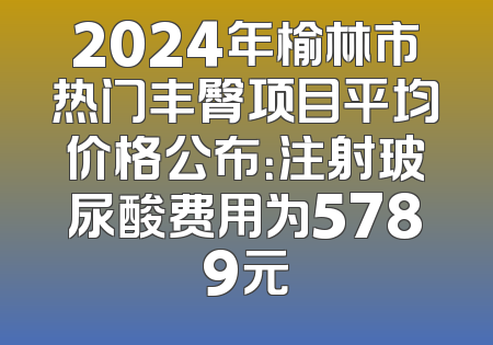 2024年榆林市热门丰臀项目平均价格公布：注射玻尿酸费用为5789元