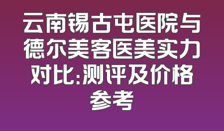 云南锡古屯医院与德尔美客医美实力对比：测评及价格参考