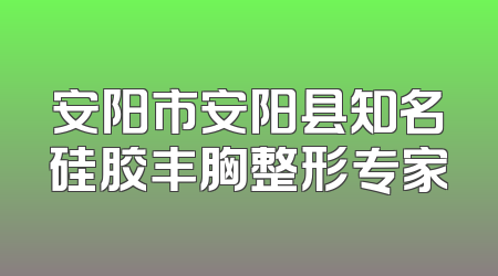 安阳市安阳县知名硅胶丰胸整形专家