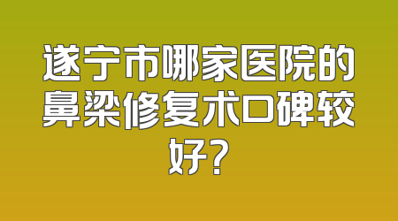 遂宁市哪家医院的鼻梁修复术口碑较好？