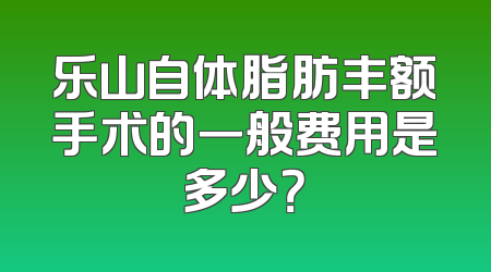 乐山自体脂肪丰额手术的一般费用是多少？