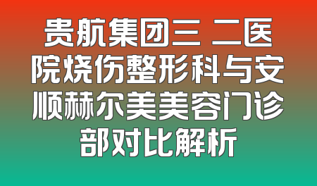贵航集团三〇二医院烧伤整形科与安顺赫尔美美容门诊部对比解析