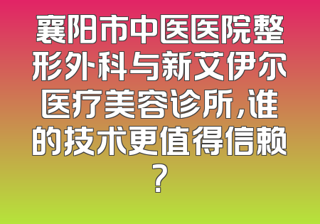 襄阳市中医医院整形外科与新艾伊尔医疗美容诊所，谁的技术更值得信赖？