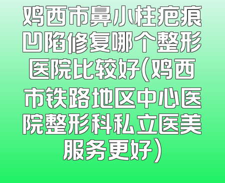 鸡西市鼻小柱疤痕凹陷修复哪个整形医院比较好(鸡西市铁路地区中心医院整形科私立医美服务更好)