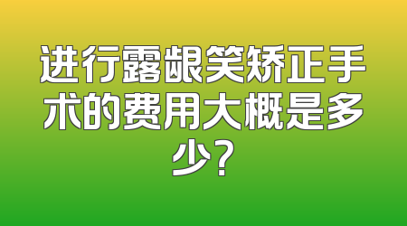 进行露龈笑矫正手术的费用大概是多少？