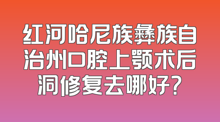 红河哈尼族彝族自治州口腔上颚术后洞修复去哪好？