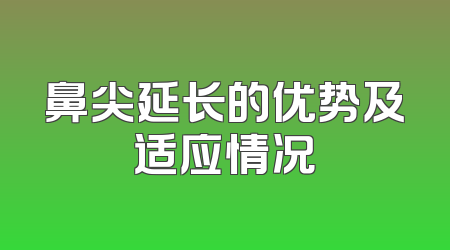 鼻尖延长的优势及适应情况