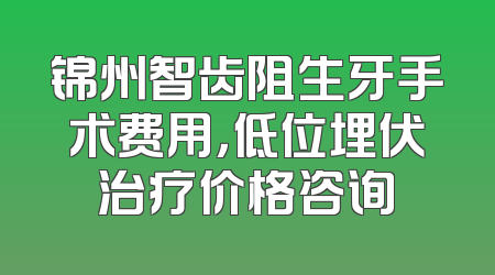 锦州智齿阻生牙手术费用，低位埋伏治疗价格咨询