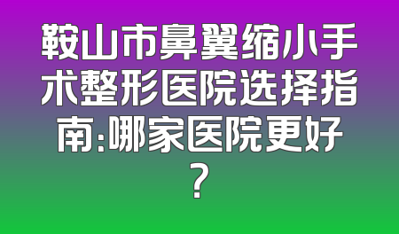 鞍山市鼻翼缩小手术整形医院选择指南：哪家医院更好？