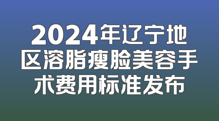 2024年辽宁地区溶脂瘦脸美容手术费用标准发布