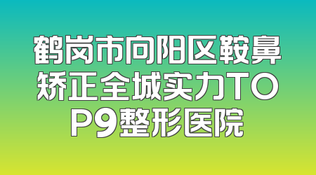 鹤岗市向阳区鞍鼻矫正全城实力TOP9整形医院