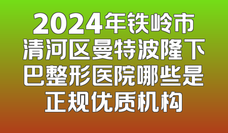 2024年铁岭市清河区曼特波隆下巴整形医院哪些是正规优质机构