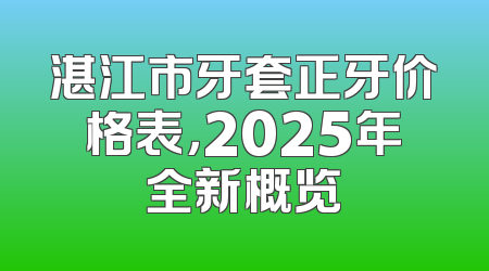 湛江市牙套正牙价格表，2025年全新概览