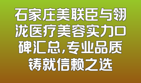 石家庄美联臣与翎泷医疗美容实力口碑汇总，专业品质铸就信赖之选
