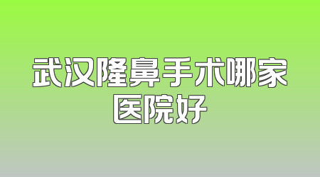 武汉隆鼻手术哪家医院好