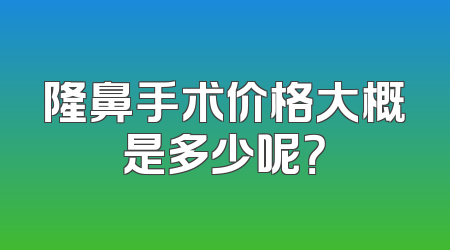 隆鼻手术价格大概是多少呢？