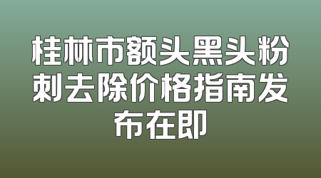 桂林市额头黑头粉刺去除价格指南发布在即
