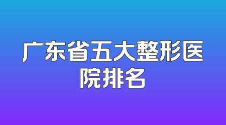 广东省五大整形医院排名