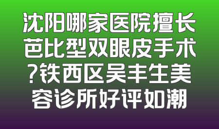 沈阳哪家医院擅长芭比型双眼皮手术？铁西区吴丰生美容诊所好评如潮
