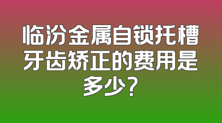 临汾金属自锁托槽牙齿矫正的费用是多少？