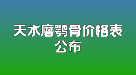 天水磨鹗骨价格表公布