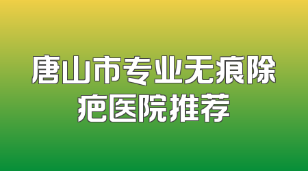 唐山市专业无痕除疤医院推荐