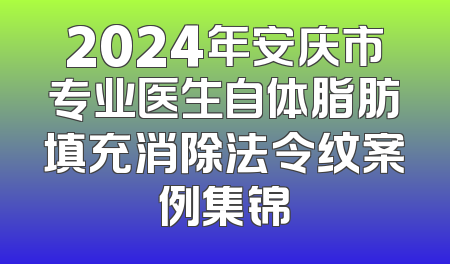 2024年安庆市专业医生自体脂肪填充消除法令纹案例集锦