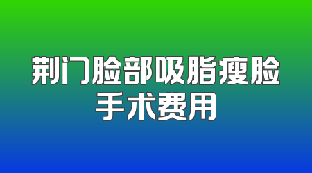 荆门脸部吸脂瘦脸手术费用