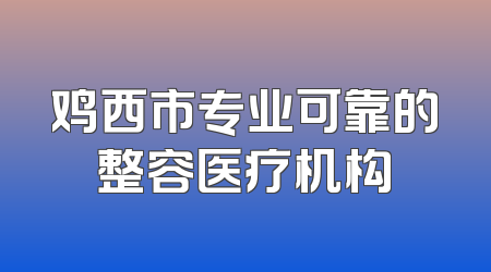 鸡西市专业可靠的整容医疗机构