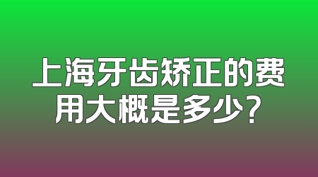 上海牙齿矫正的费用大概是多少？