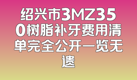 绍兴市3MZ350树脂补牙费用清单完全公开一览无遗
