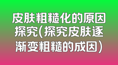 皮肤粗糙化的原因探究(探究皮肤逐渐变粗糙的成因)