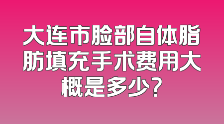 大连市脸部自体脂肪填充手术费用大概是多少？