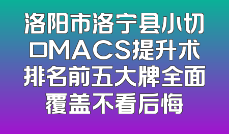 洛阳市洛宁县小切口MACS提升术排名前五大牌全面覆盖不看后悔