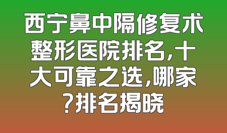 西宁鼻中隔修复术整形医院排名，十大可靠之选，哪家？排名揭晓