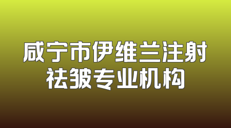 咸宁市伊维兰注射祛皱专业机构