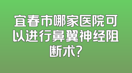 宜春市哪家医院可以进行鼻翼神经阻断术？